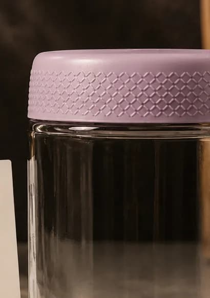 Unprinted 16 oz PantryFlex glass jar, waiting for five sauces